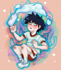 cosmicsheep:  Messy coloured Mob! With milk!!