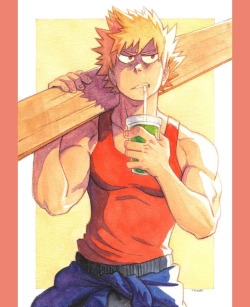 raymondoart: I drew the Blasty Boi Bakugou! #worldwatercolormonth