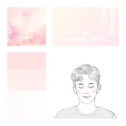 thekookieismine:  pink/peach |  jongdae  art by: @lycheepeaches