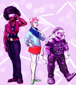 jen-iii:Fashion Crystal Gems: Now in color!(And yes, Garnet does