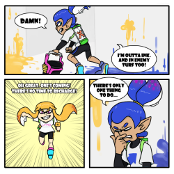 lilowoof:  If there was melee in Splatoon.   OMG ROFL XD