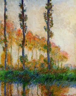 lonequixote: Claude Monet The Three Trees, Autumn (1891) (via @lonequixote​)