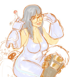 channeldulce:  another cinnamon roll sketch, as bae Mei (Overwatch)