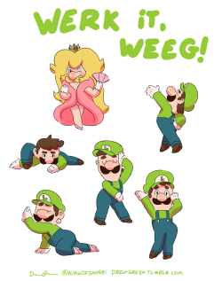 drew-green:The Mushroom Kingdom is BURNING, child, and Luigi