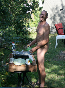 Nude in the kitchen