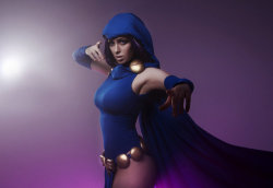 hotcosplaychicks: Raven (DC) by SmirkoO   Check out http://hotcosplaychicks.tumblr.com