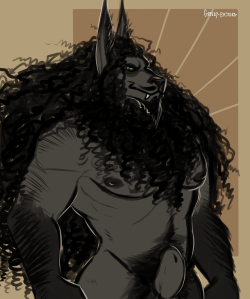 greedy-bastard:  Colored scribble of my boy Gavin in wolf form