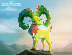cryptid-creations: Daily Paint 2407. Bigthorned Sheep Prints