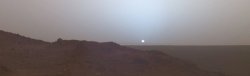  sunset on mars by the spirit rover 2005 