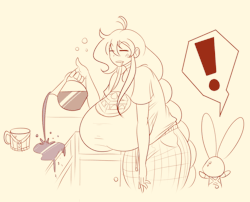 theycallhimcake:  Cassie’s not really a morning person. (also headless variant cuz that’s the original idea) 