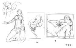lejeanx3:  Pose poll thumbnail roughs from Patreon. Final pose