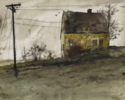 catonhottinroof:Andrew Wyeth (1917 - 2009)  Hans Herr House,