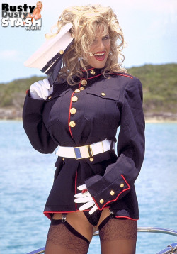 Dress Boobs: In an interview, Busty Dusty said that this Marine