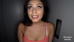 This hot 18 year old takes most of her Gloryhole loads straight down her slutty throat because she loves to gag herself on random cocks.