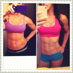 sexygymchicks:  @lanetarah: 4 weeks progress. 6weeks until show