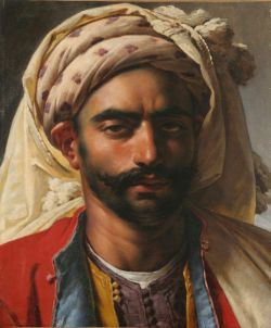 Anne-Louis Girodet de Roussy-Trioson, Portrait of Mustapha, 1819,