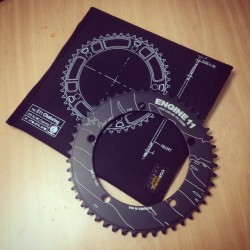 engine11:  ENGINE11 track chainring arrived. #engine11 #trackbike