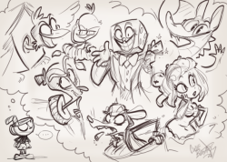 cabraclock:some Cuphead doodles, just a few of my favs~ I’ve