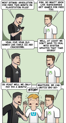 insanelygaming:  Playstation Plus vs. Xbox Live (click through