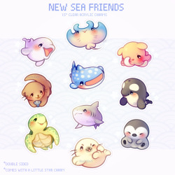 fluffysheeps:  My new sea friends charm designs!! They also brought