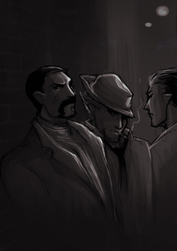 lindigo:Blackwatch Week Day 7: Noir Film AU