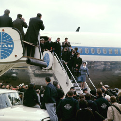 dittymisslizzy:  The Beatles arrive at Kennedy airport in New