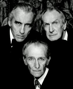 madness-and-gods:  Christopher Lee, Vincent Price, Peter Cushing