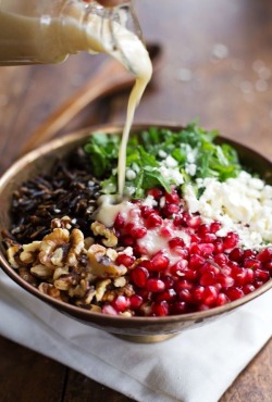 audreylovesparis:  Pomegranate, Kale, and Wild Rice Salad with