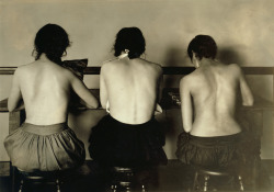  Lewis Hine-  3 youth girls of back,1917 {Lewis Hine documented