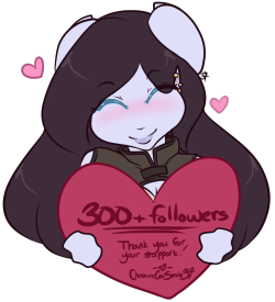 I just hit 300 followers a few days ago and wow thank you all