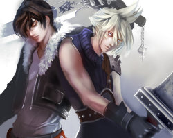 squallsxcrotch:  Squall and Cloud by TabrisV 