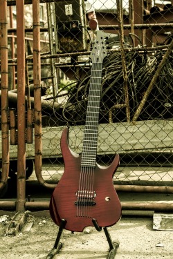 guitar-porn:  7 Strings Of Heavy Wonder. Check out this beautiful