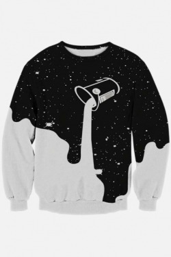 ruby-woo-s: Stylish Cool 3D Sweatshirts  Dropped Milk  //  Moon