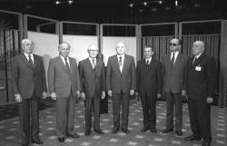 Warsaw Pact leaders, Berlin 1987 (from left): Husák of Czechoslovakia, Zhivkov ofBulgaria, Honecker of East