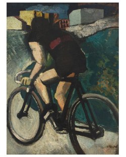 alongtimealone:Mario Sironi (1885-1961) The Cyclist, 1916