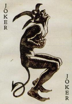 elegaical:  The Joker’s card, from The Dark Knight 