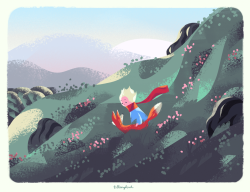 toffany:  My piece for The Little Prince tribute show at Gallery