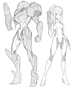 catfishghost:  さわきた   hot with and without her powersuit~