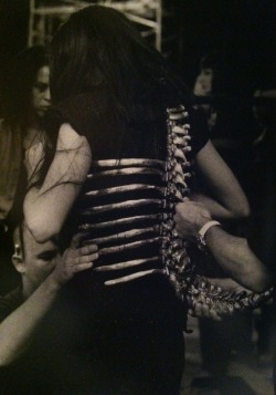 pradafied:The spine corset at Alexander McQueen S/S 1998, photographed