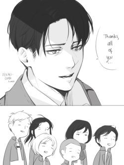 oekaki-chan:  Beautiful smile of Levi’s too good for this world,
