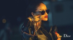 Screenshots from Rihanna’s Dior ad campaign video.