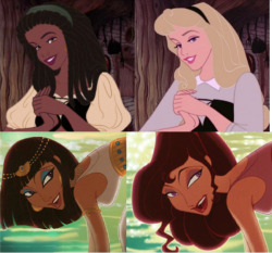 bandersnatchedsouls:  Racebent Disney Princesses x“Here’s