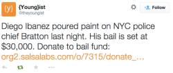 b-binaohan:  [tweet reads: “Diego Ibanez poured paint on NYC