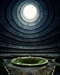 sixpenceee:  Abandoned Cooling Tower located in Monceau, Belgium.