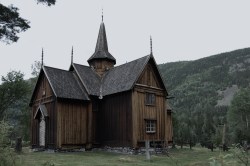 theglowbox:  Nore Stavkyrkje - Norway Built in 1167 in the Nummedals-type