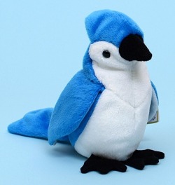 beaniebabyoftheday:Rocket the blue jay