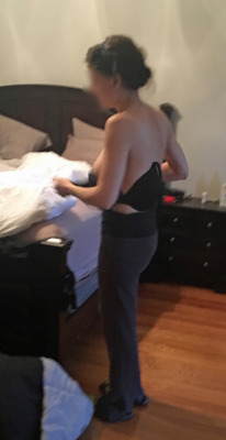 opentofucking: My unaware wife changing. More at https://opentofucking.tumblr.com/