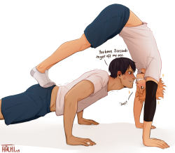 hachidraws:    “but your butt is so nice and firm OvO"  *5