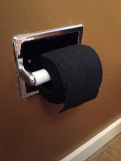 best-of-imgur:  My roommate bought black toilet paper. 