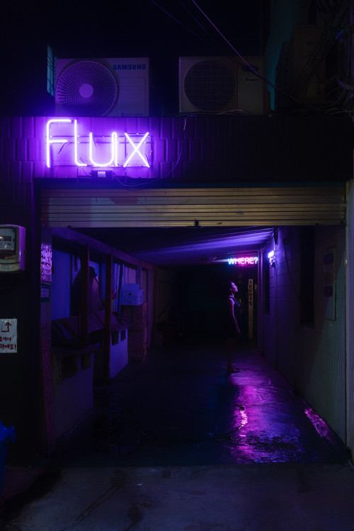 rjkoehler:  A bit of neon at Seochon bistro Flux. 